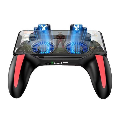 6-Fan Mobile Gaming Controller with Cooling System – PUBG & Free Fire Trigger Gamepad, Phone Heat Reduction Handle Grip for Android & iPhone