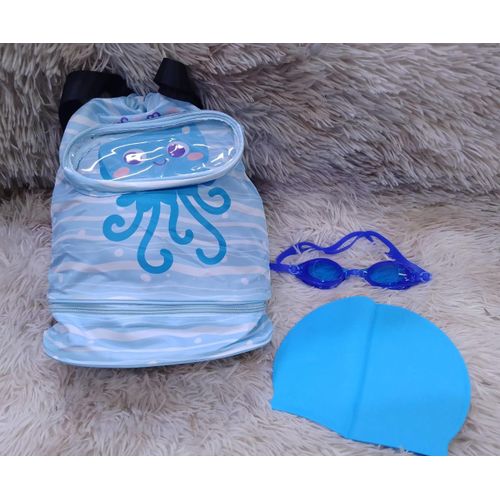 3 set Cartoon Waterproof Swimming Bag googles swimming cap