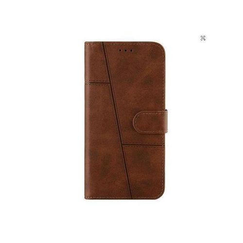 Richboss Premium Flip Wallet Leather Case for Tecno Camon XPro Stylish Book Cover with Card Slots and Full Protective Design - Royal Brown Leather