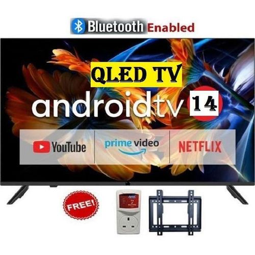 G4300 43 inch H QLED TV DIGITAL Smart Android TV Bluetooth Connectivity Television Inbuilt Decoder Netflix Youtube VGA HDMI USB Wide Color Enhancer FREE TV GUARDBRACKET