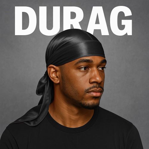 Strong PROFESSIONALLY Stitched Silky Durag Pack for Men Waves, Satin Doo Rag for 360 540 720 Waves(black)