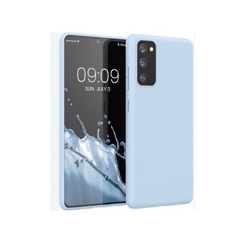 Soft Silicone Back Cover for Samsung Galaxy S20 FE - Light Blue, anti-fingerprint, anti-scratch, durable silicone case
