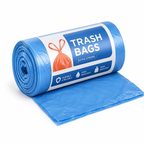 20 Pieces Blue Disposable Biodegradable Trash Bags 35x45cm, Thickened Portable Garbage Bin Liners, 20pcs Roll for Car, Bathroom, Office, Bedroom, Kitchen, Living Room, Small Waste Bins and Daily Cleaning Use