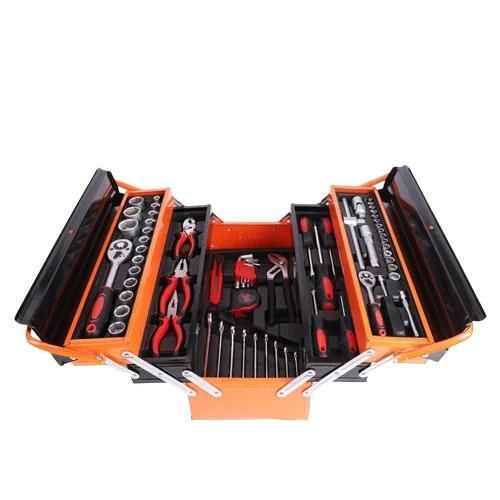 168PCS Auto Hand Tool Kits Metal Box Set Socket Wrench Set for Car Repair Maintainence Tool Set