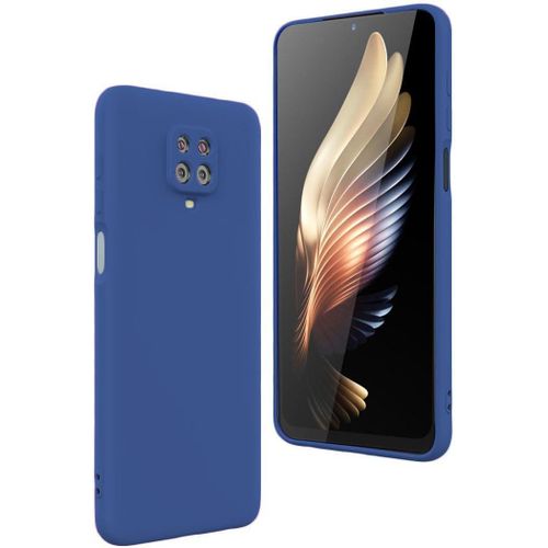 Soft Silicone Back Cover for Xiaomi Redmi Note 9 Pro - Blue, anti-fingerprint, anti-scratch, durable silicone case