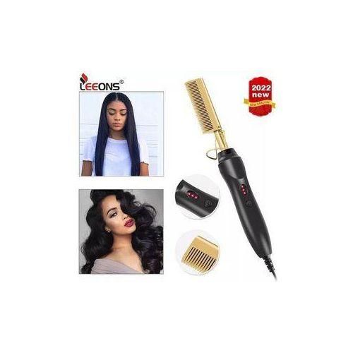 2 In 1 Electric Hot Comb Hair StraighterCurler Flat Iron For Natural Hair Wigs