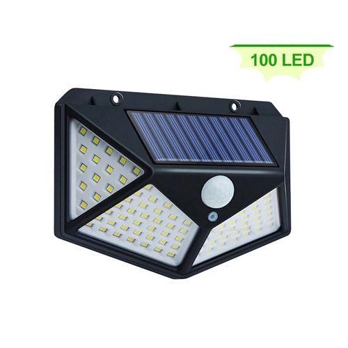 100 LED Solar Interaction Wall Lamp With Motion Sensor Lights -Black