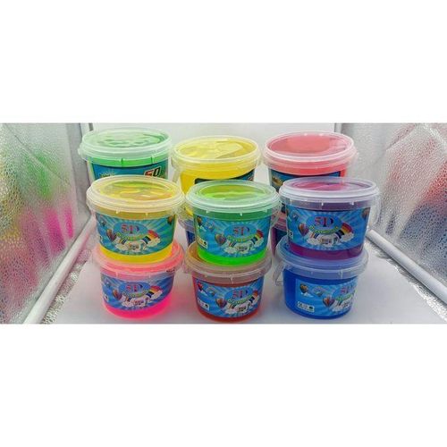 5D Crystal Slime Mud Non-Sticky Stretchy Transparent DIY Stress Relief Putty for Kids Adults 250g