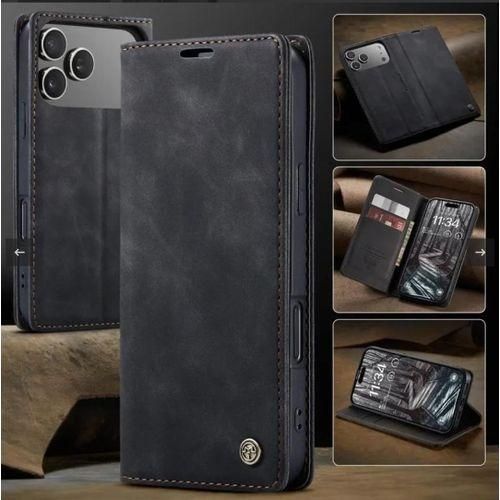 iPhone 17Pro Max Case, Premium PU Leather Flip Case Cover with Folding Stand Function Card Holder Stand Function for iPhone 17 Pro Max
