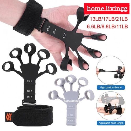 Grip Trainer Fingers Wrist Strengthener Grip Strength Trainer -Finger Training Exercise Stretcher Adjustable Strengthener Resistance Band