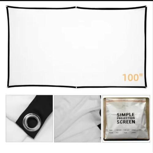 100 Inch Simple Folding fabric Projector Screen Portable Home Outdoor
