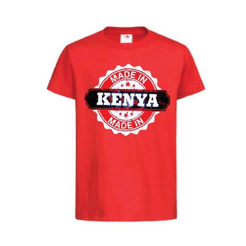 Made In Kenya , Red Round neck T-shirt
