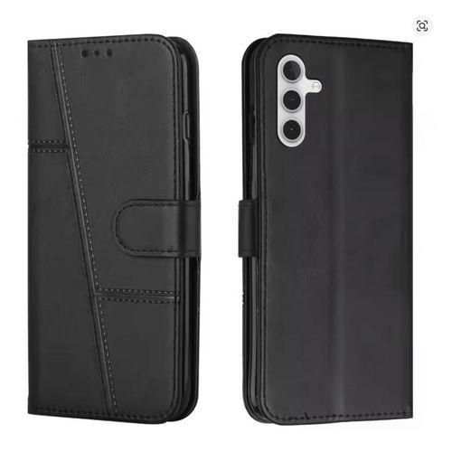 Samsung Galaxy A15 Back Cover Flip case Wallet Book Leather Magnetic Heavy Protective Phone Case coverBlack
