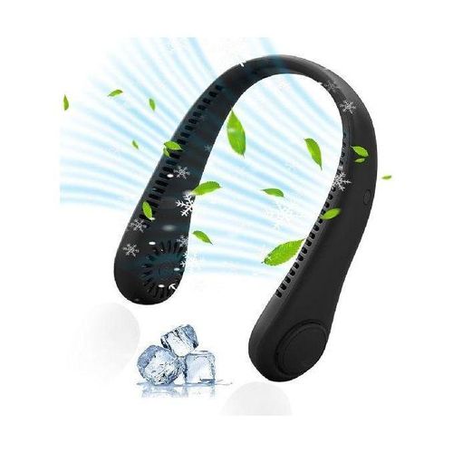 Leaf Less Neck Hanging Small Fan USB Charging Outdoor Portable Portable Sports Neck Hanging Fan