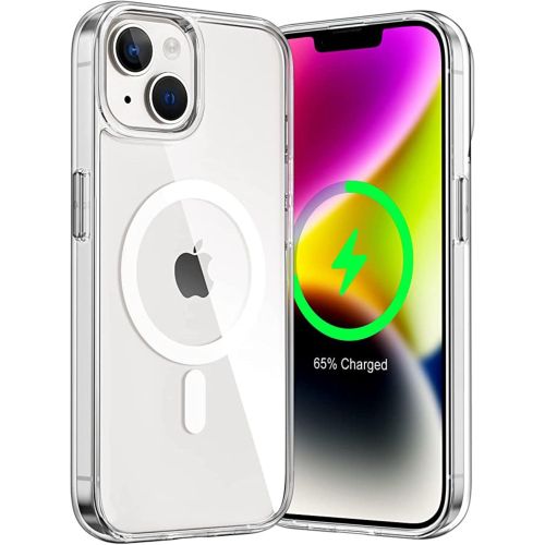 Clear Transparent MagSafe Silicone Case for iPhone 14 Plus – Shockproof, Anti-Yellow, Slim Protective Cover