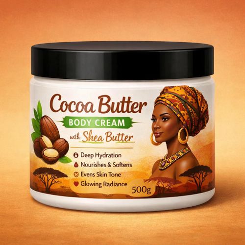 Cocoa Butter Shea Butter Body Cream Deep Moisturizing Skin Brightening Glow Boosting Lotion for Smooth Radiant Skin