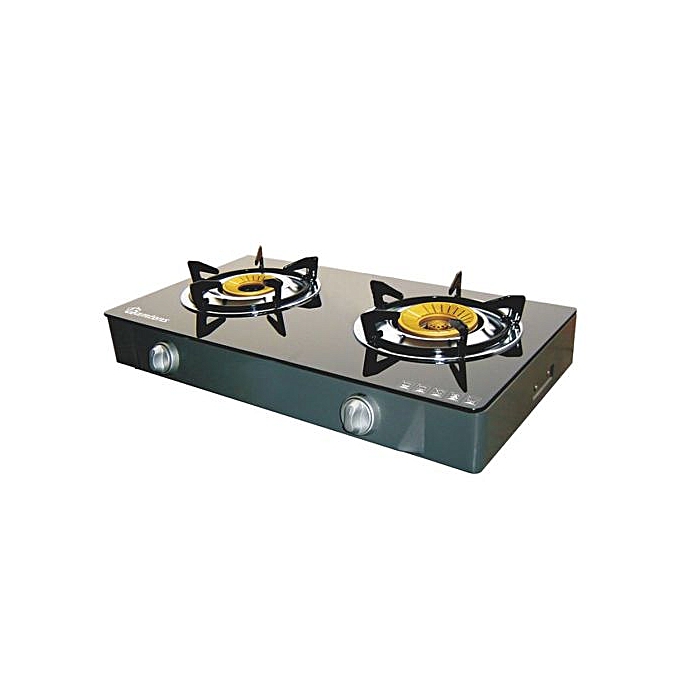 RAMTONS RG/529 - 2 Burner Gas Cooker Ceramic Top - Grey. @ Best Price