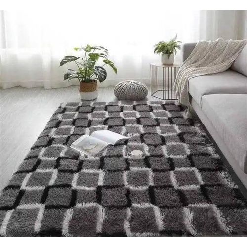 5 By 8 Soft Fluffy Patches Carpets Non-slip Rugs Floor Mat