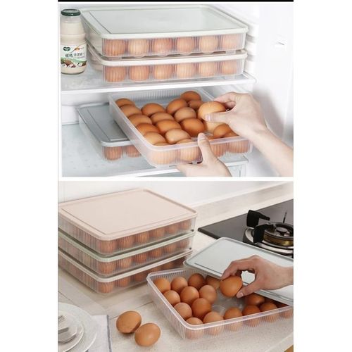 24 Pieces Eggs Tray Holder With A Lid