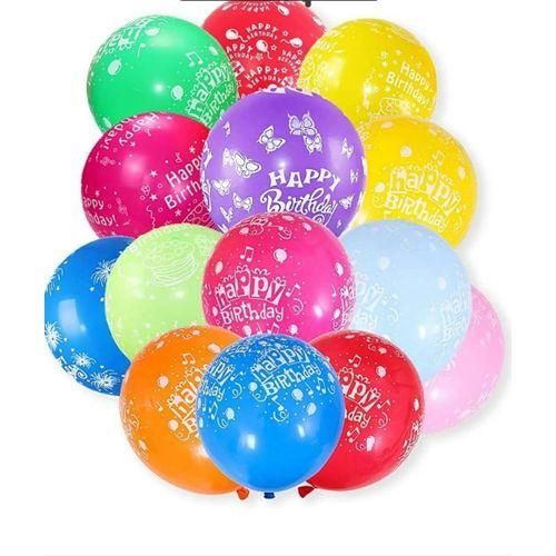 100PCS PRINTED LATEX COLORFUL HAPPY BIRTHDAY BALLONS
