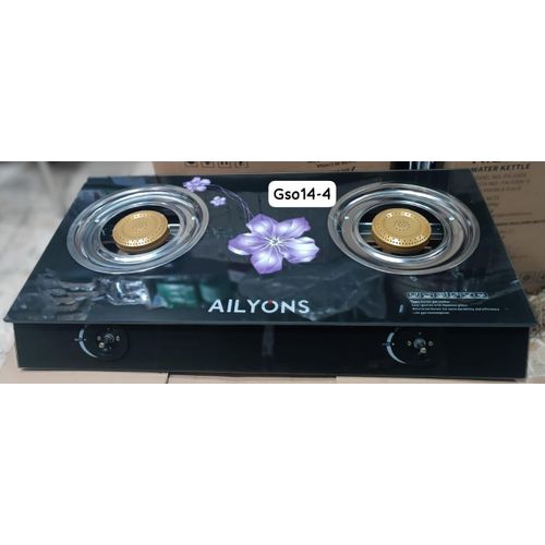 Ailyons Double Burner Gas Stove Premium Tempered Glass Top