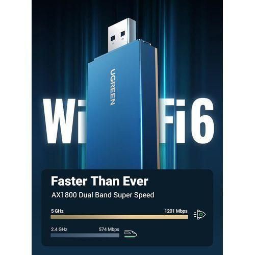 AX1800 WiFi Adapter for Desktop PC USB WiFi 6 Dongle with 5GHz24GHz Dual Band WAP3-SAE Only Compatible with Windows 1011