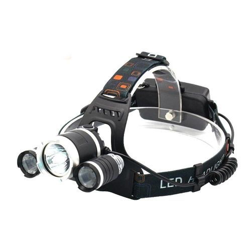 Durable Head Torch Light Waterproof 3 LED, Four-Mode, Rechargeable Lamp