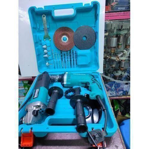 Makita Combo Drill Machine & Angle Grinder Set - 710W & 840W, Durable