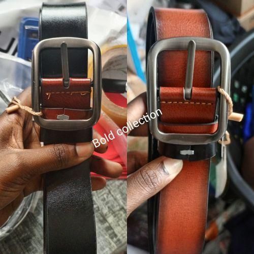 2 Way Black &Brown FINEST Soft Leather Men's Official Belt