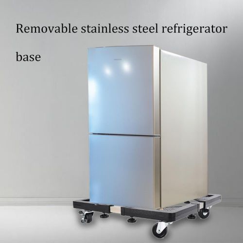 Adjustable & Movable Fridge/Washing Machine Base Stand - Heavy Duty Universal Appliance Trolley with Wheels