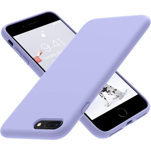 Soft Silicone Slim Fit Cover Anti-Scratch Shockproof Case for Apple iPhone 8 Plus - Purple