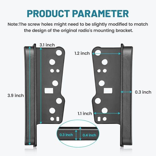 Double Din Side Car Radio Bracket Spacers For Toyota - A PAIR
