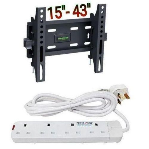 43 INCH DISPLAY TV WALL MOUNT,Universal Tilting TV Wall Mount Bracket for 15 to 43 Screens + 4way Extension