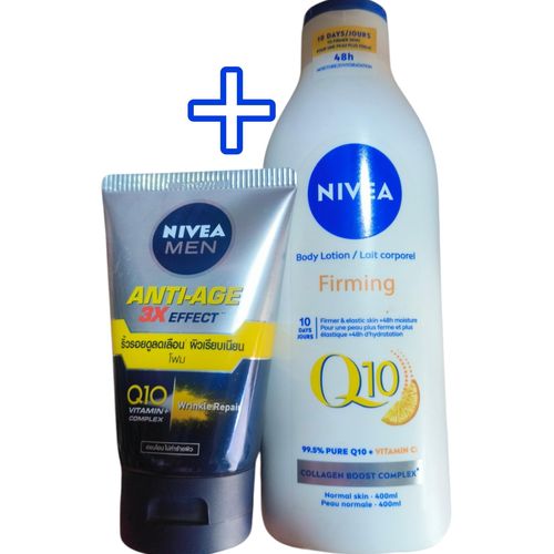 Q10 Anti-Age 3X Effect Face Wash Q10 Nivea Firming Body Lotion By Niveä Men cf