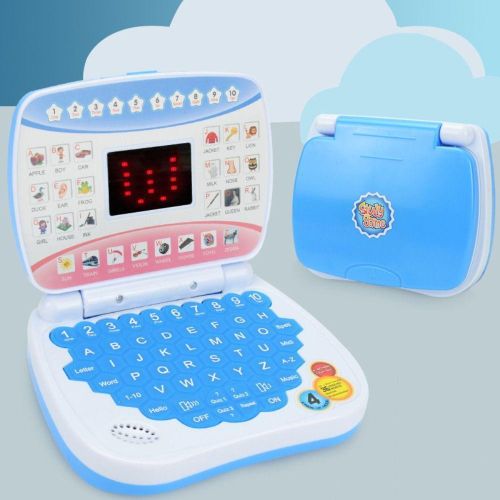 Children Learning Intelligence Kids Laptop Tablet Play Toy Set- Pink
