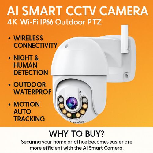 AI POWERED CCTV SECURITY CAMERA WIRELESS WIFI 360 PTZ AUTO TRACKING SURVEILLANCE CAMERAS 1080P HD