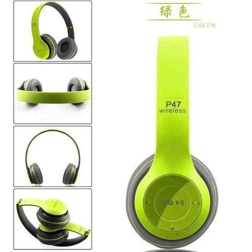 Bluetooth 5.0 Headphone Wireless Earphone - Light Green