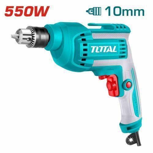 550W Corded Electric Drill - 10mm Reversible Impact Tool for Wood, Metal, Concrete