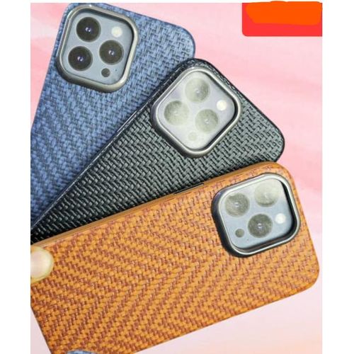 Carbon Fiber MagSafe Case for Apple iPhone 14 Pro – Slim Aramid Fiber Protective Cover (Bluish)