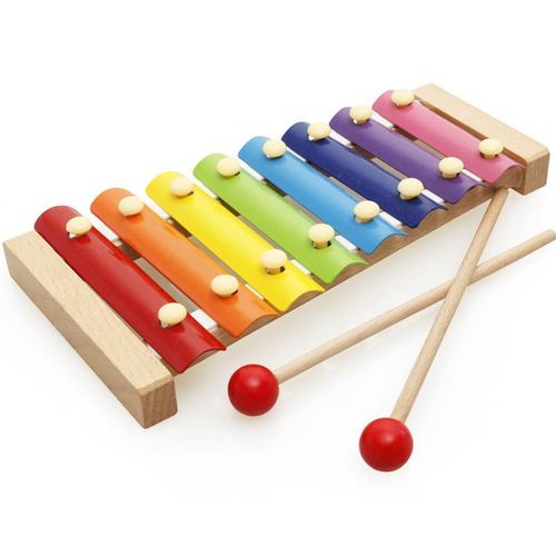 Eight-Tone Mini Kids Percussion Idiophone – (Glockenspiel Piano Xylophone) Colorful, Musical & Perfect for Early Learning
