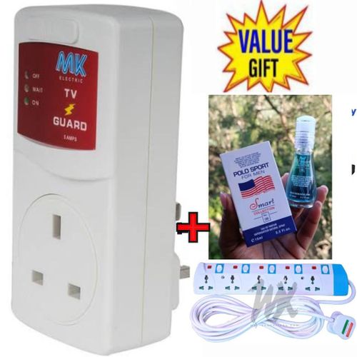 QUALITY TV GUARD FOR DIGITAL SMART TV +5 WAY POWER EXTENSION +POLO SPORT PERFUME
