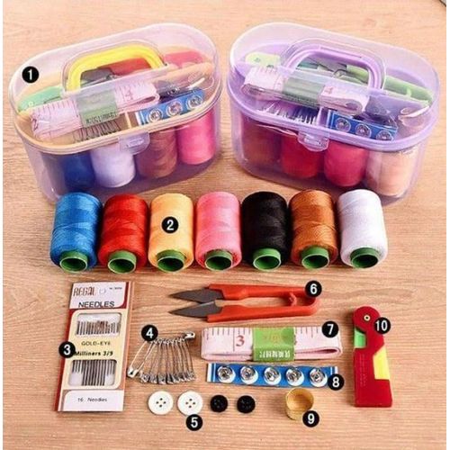 49pcs Sewing Accessories Portable Sewing Box Needle Thread Stitching Embroidery Craft Sewing Tools Supplies Set Kit