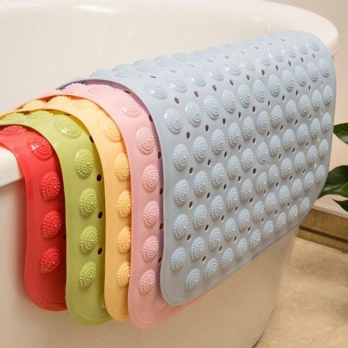 Non Slip Shower Mats for Inside Shower / TPE Bathtub Mat Non-Slip / Bath Mat for Tub with Suction Cups / Drain Holes Bath Tub Mat for Bathroom