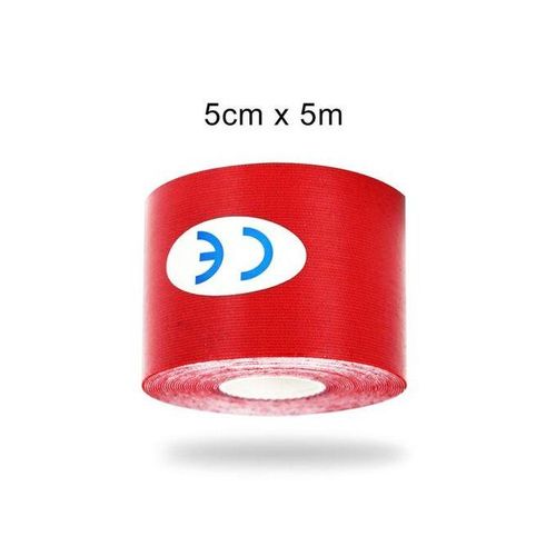Kinesiology Tape Muscle Bandage Sport Athletics Elastic Knee Brace Elbow Protector Pad Bandage Fixer Tape Wristbands5X500cm Red