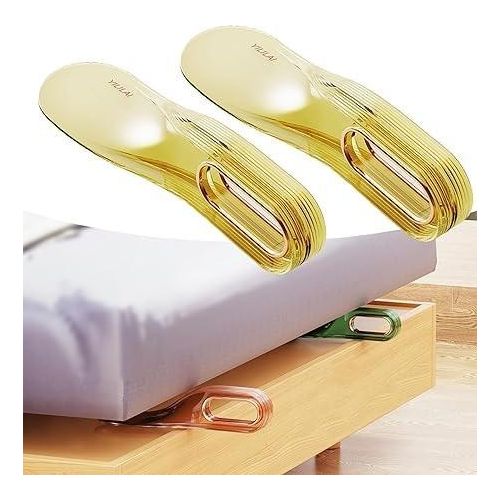 2 PCS Bed Lifter Tool Mattress Lifter Ergonomic Mattress Wedge Elevator Bed Handy Tool Housekeeping Under Mattress Bed Maker Tool-Yellow