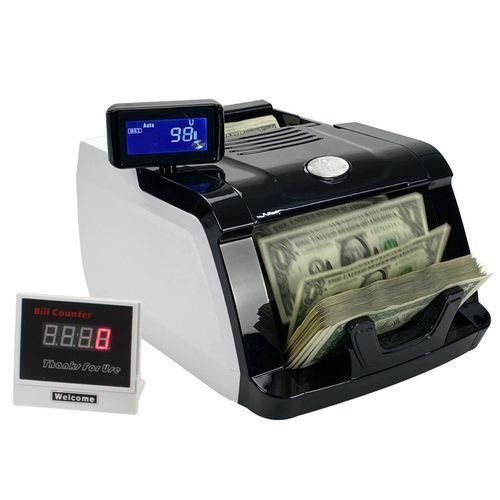 Money Count Bill Cash Notes Counter Machine Bank Counterfeit Detector UV & MG Cash