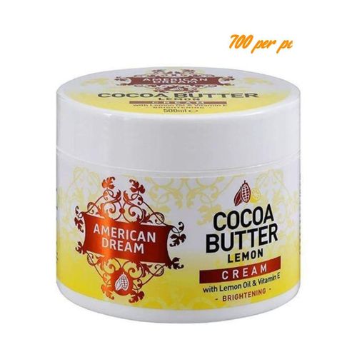 American Dream Cocoa Butter Lemon Cream with Lemon Oil & Vitamin E.