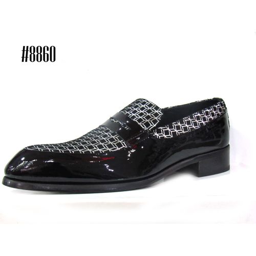 Silver Black Italian Gents Shoe