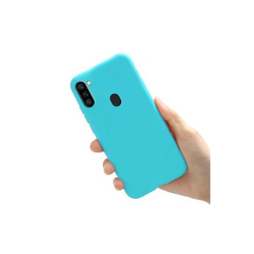 Soft Silicone Back Cover for Samsung Galaxy A11 - Light Blue, anti-fingerprint, anti-scratch, durable silicone case