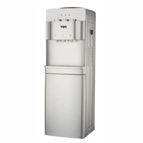 Water Dispenser 3 Tap Hot Cold Normal Electric Cooling With Cabinet Push Button Child Lock Safety- SILVER